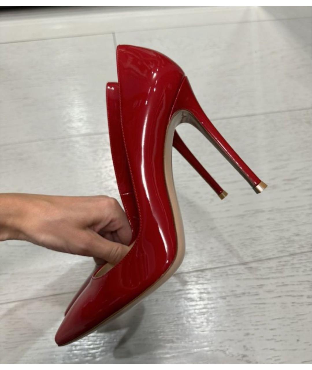 GIANVITO ROSSI Красные туфли из лакированной кожи, фото 3