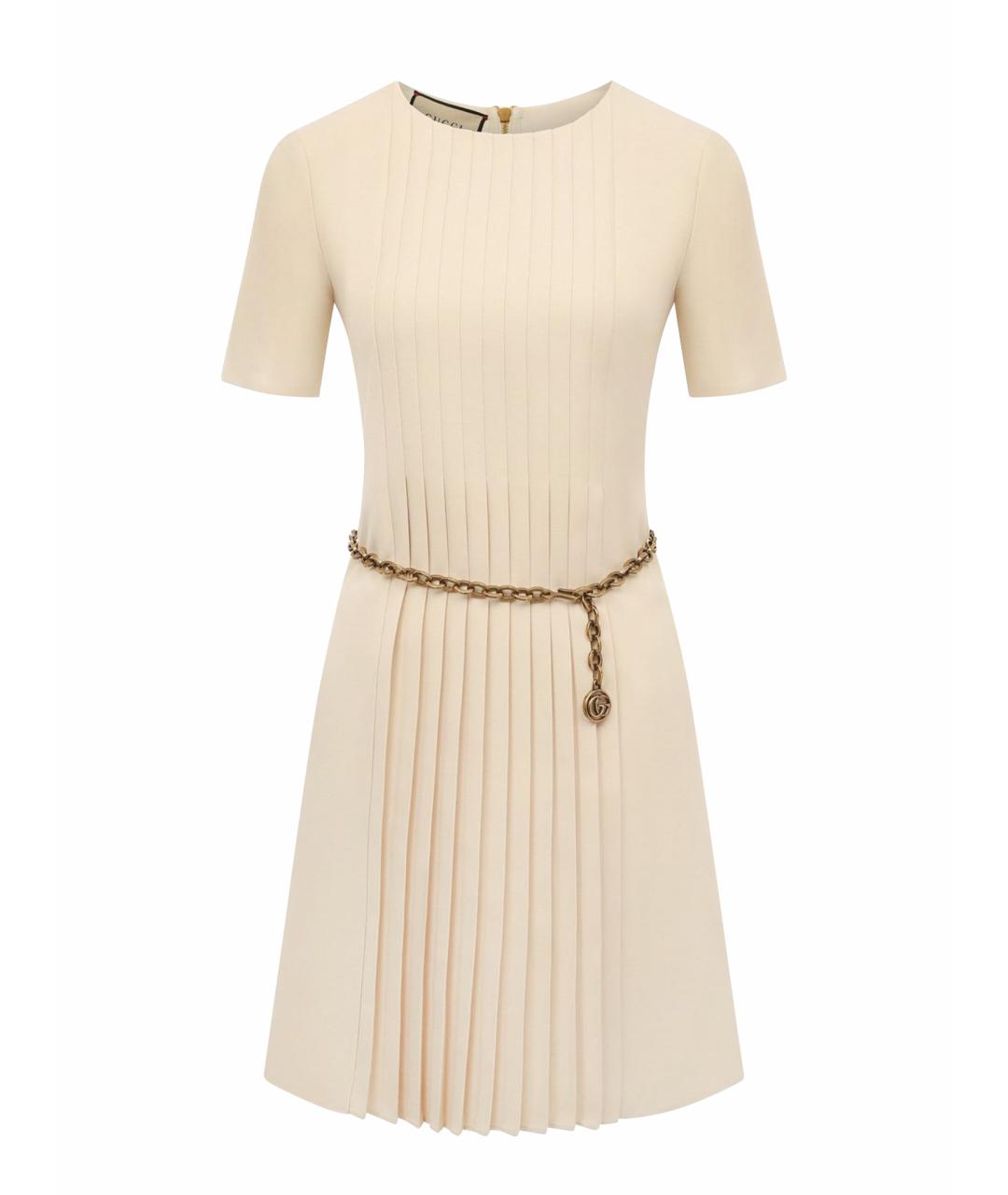 GUCCI Бежевое платье, фото 10