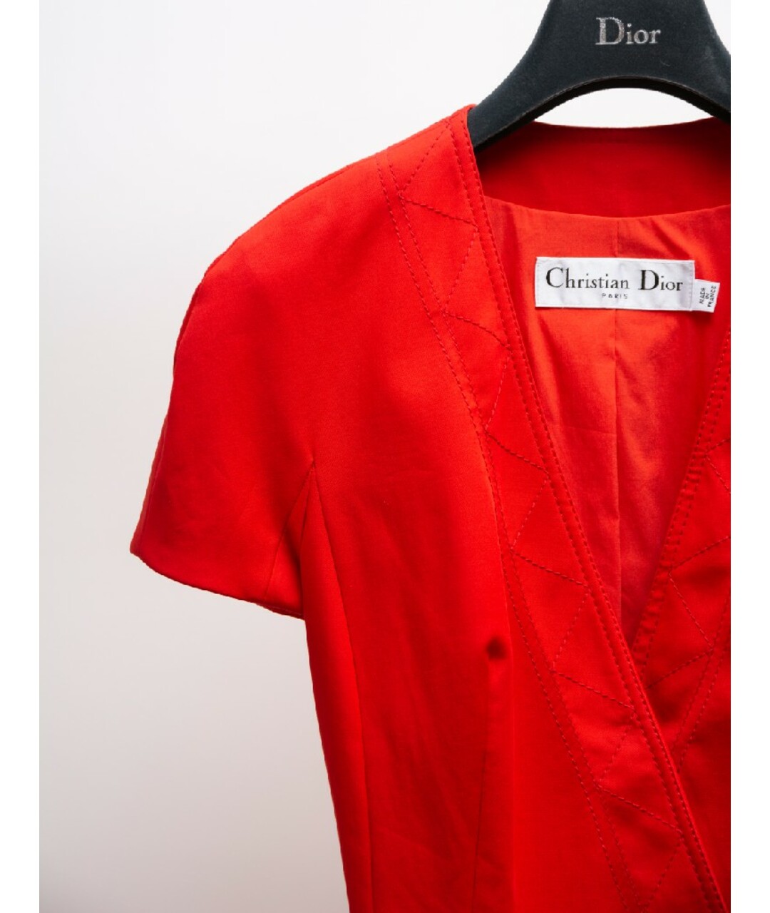 CHRISTIAN DIOR Красный хлопковый жакет/пиджак, фото 4