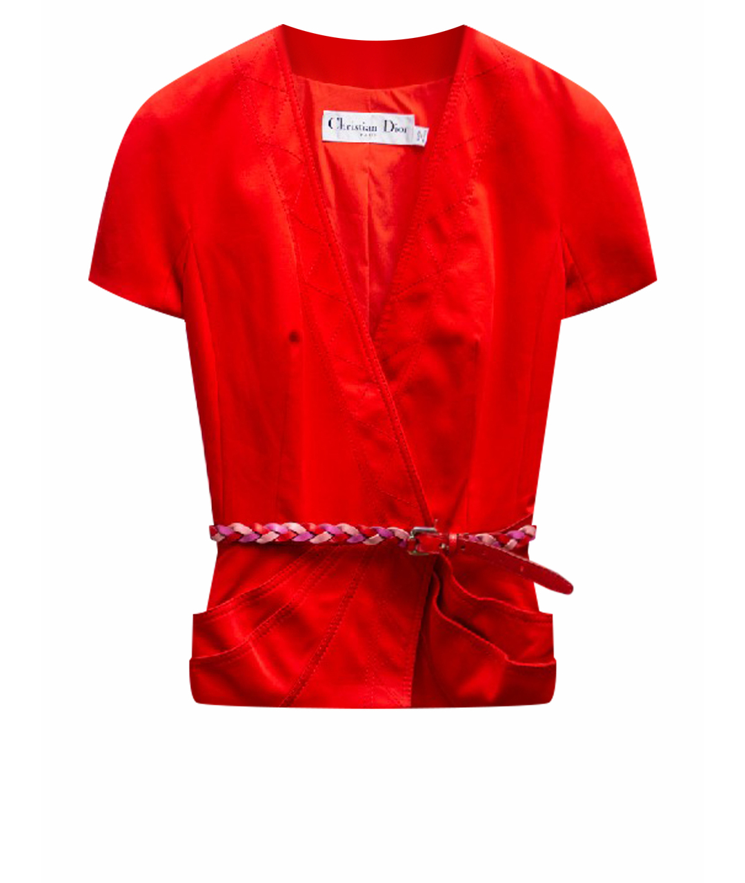 CHRISTIAN DIOR Красный хлопковый жакет/пиджак, фото 1