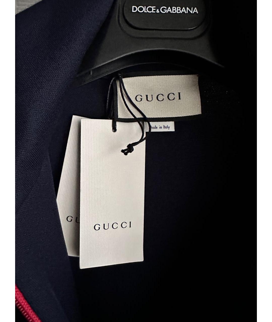 GUCCI Темно-синий полиуретановый спортивные костюмы, фото 7