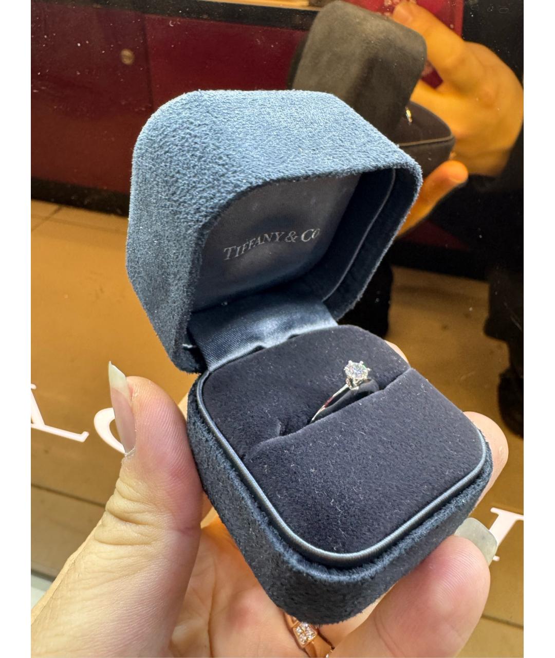 TIFFANY&CO Серебряное платиновое кольцо, фото 7
