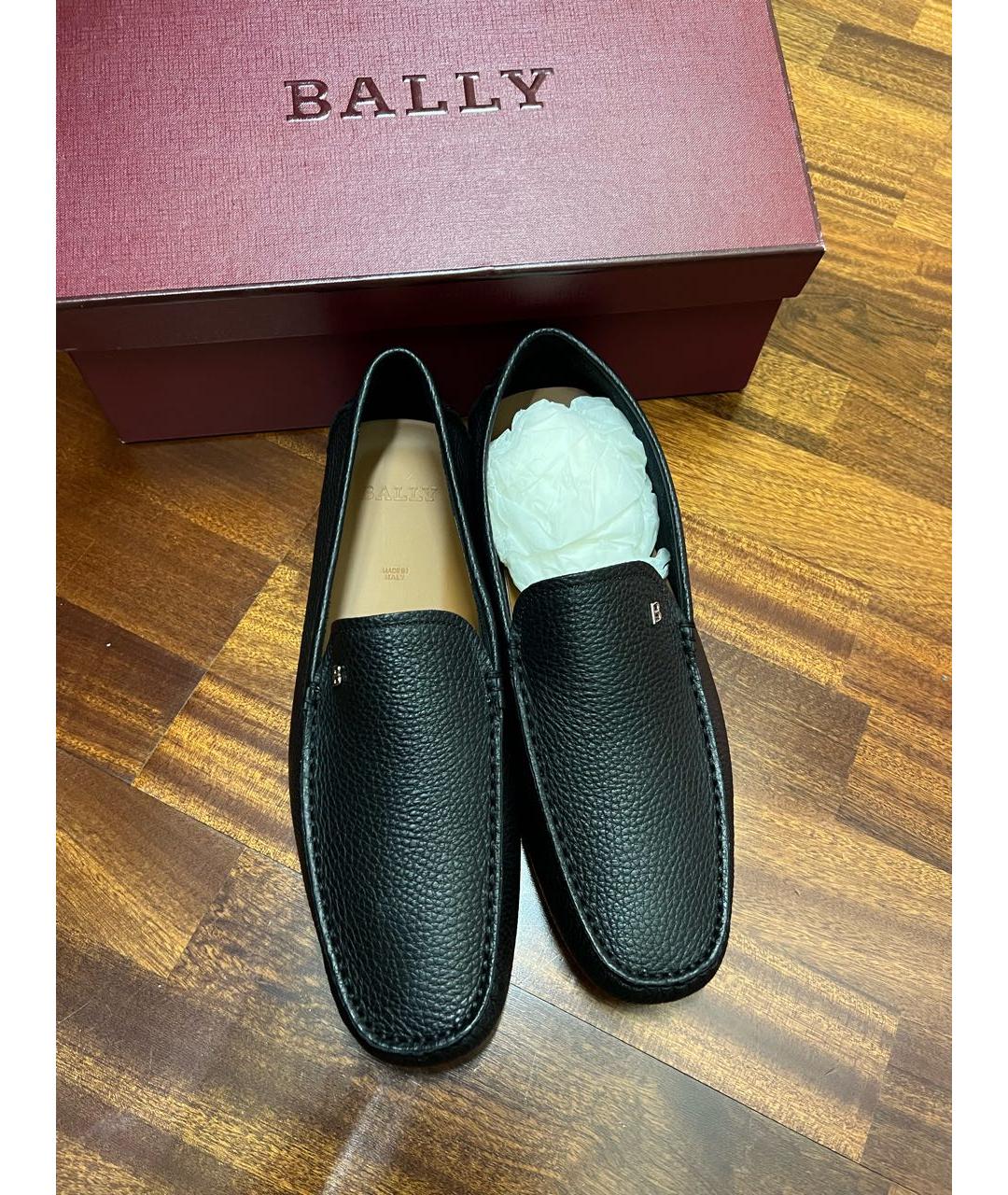 BALLY Черные кожаные мокасины, фото 2