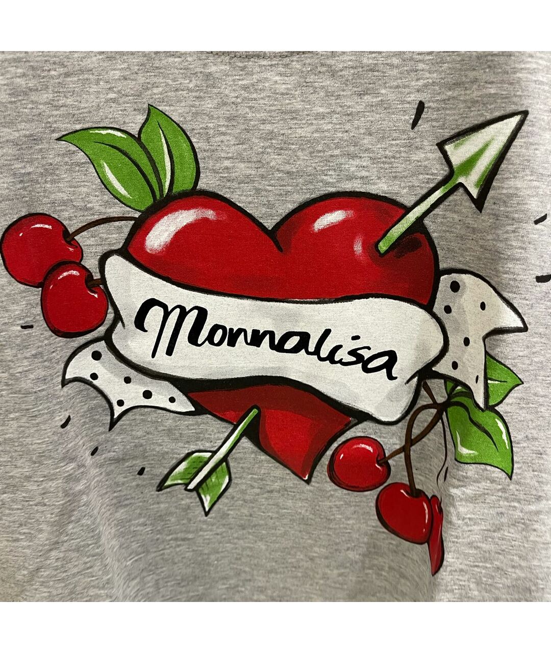 MONNALISA Серый хлопковый детская футболка / топ, фото 4