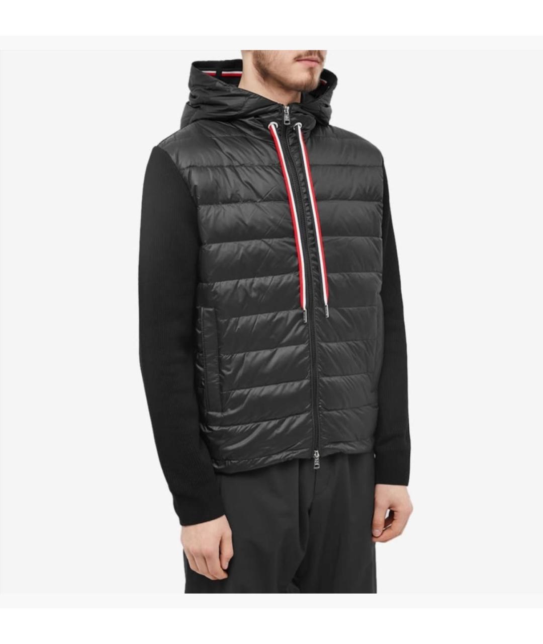 MONCLER Темно-синий полиэстеровый кардиган, фото 2