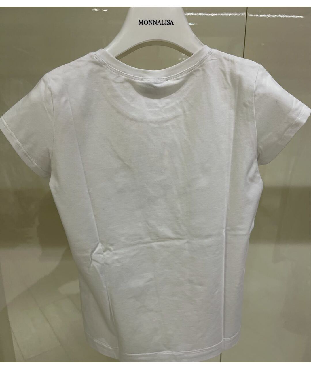 MONNALISA Белый хлопковый детская футболка / топ, фото 2