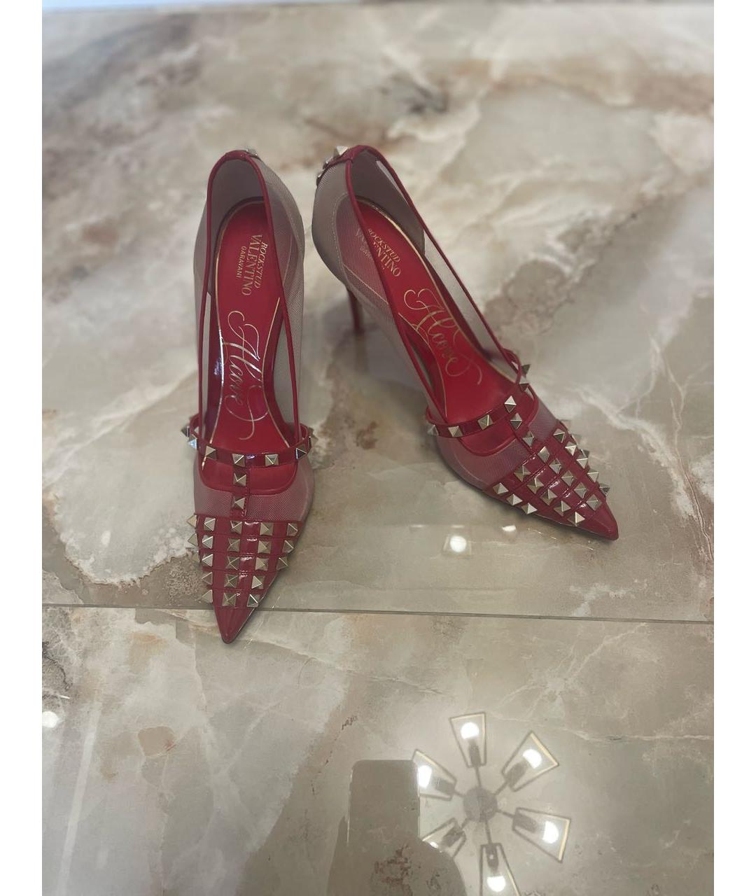 VALENTINO Красные кожаные туфли, фото 7