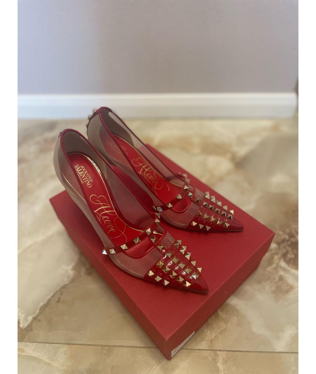 VALENTINO Красные кожаные туфли, фото 3