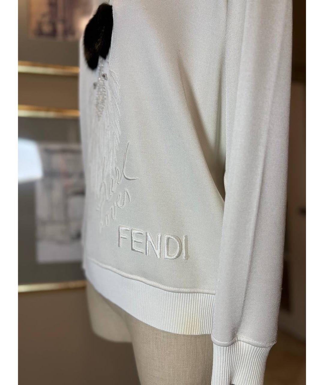 FENDI Белый джемпер / свитер, фото 8