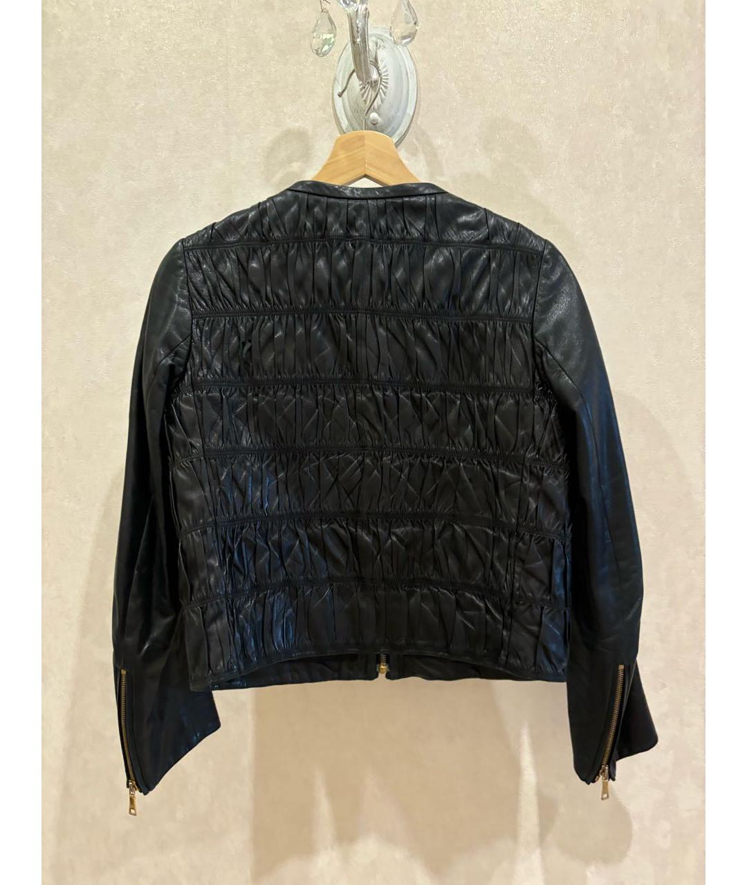 PRADA Черная кожаная куртка, фото 2