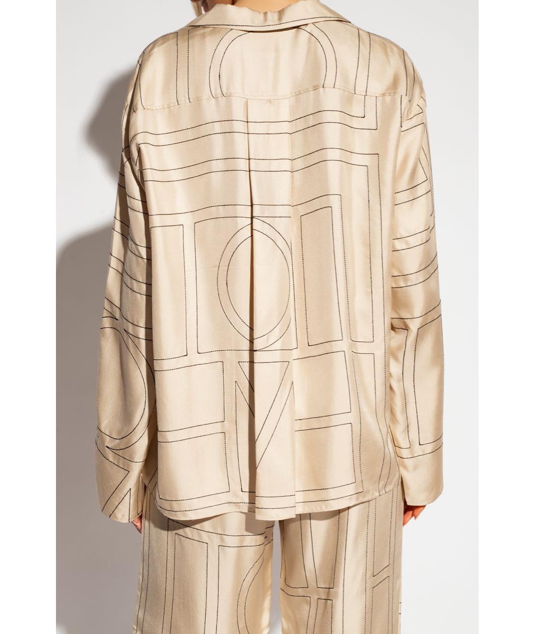 TOTEME Бежевый шелковый костюм с брюками, фото 7