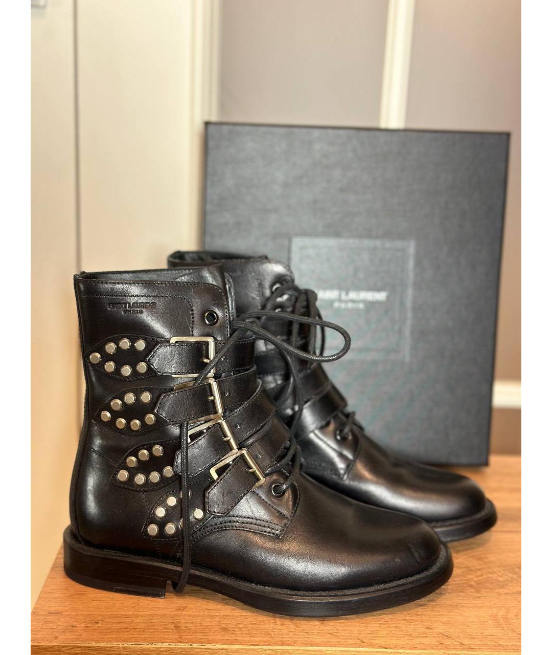 SAINT LAURENT Черные сапоги, фото 7