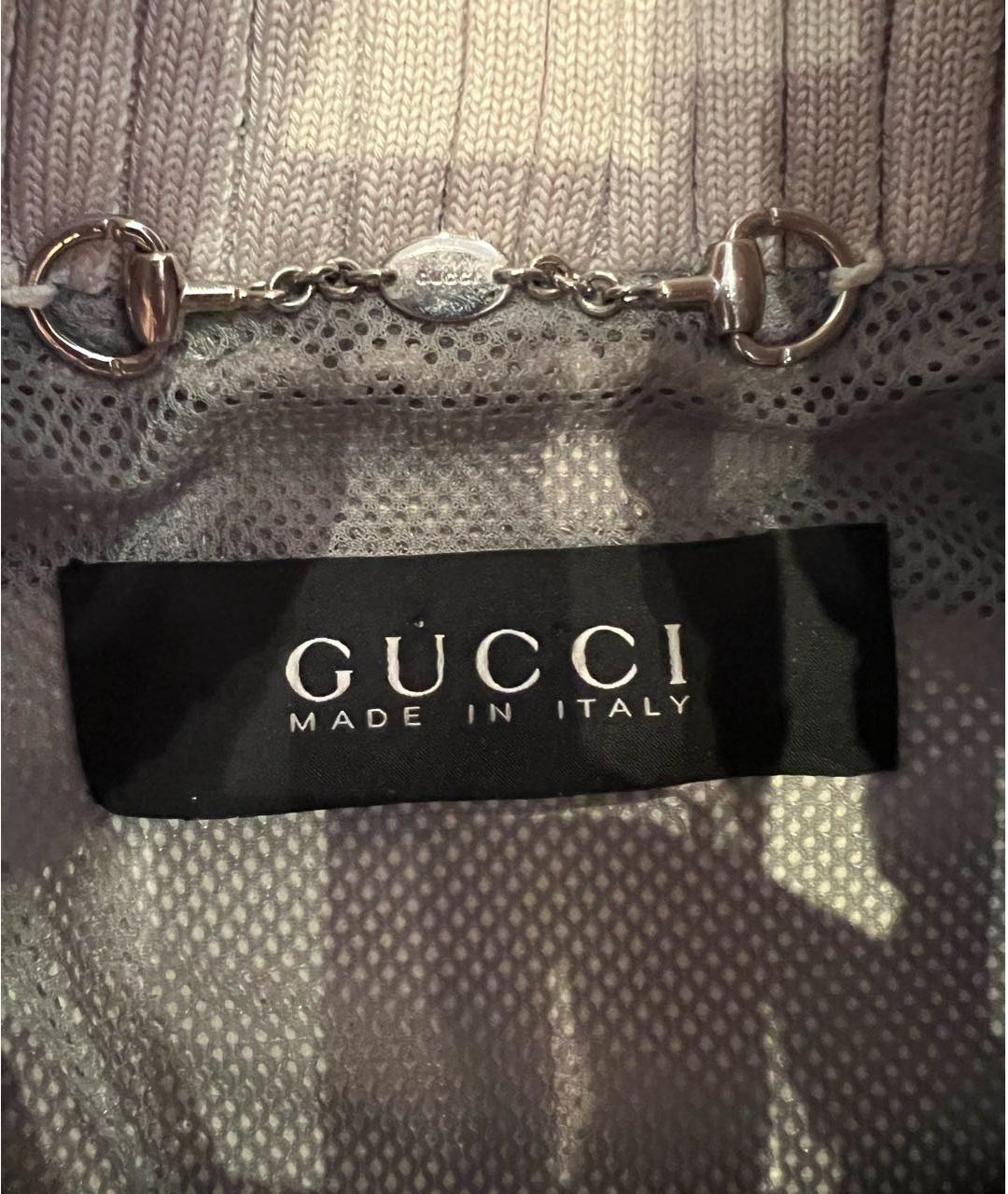 GUCCI Серая кожаная куртка, фото 3