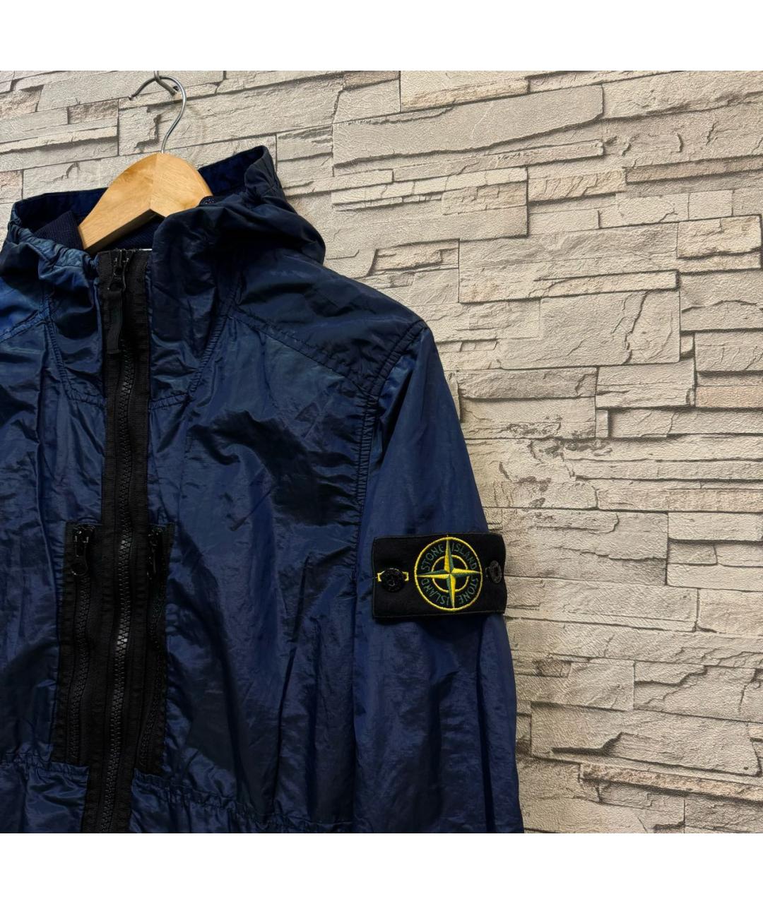 STONE ISLAND Синяя полиэстеровая куртка, фото 4