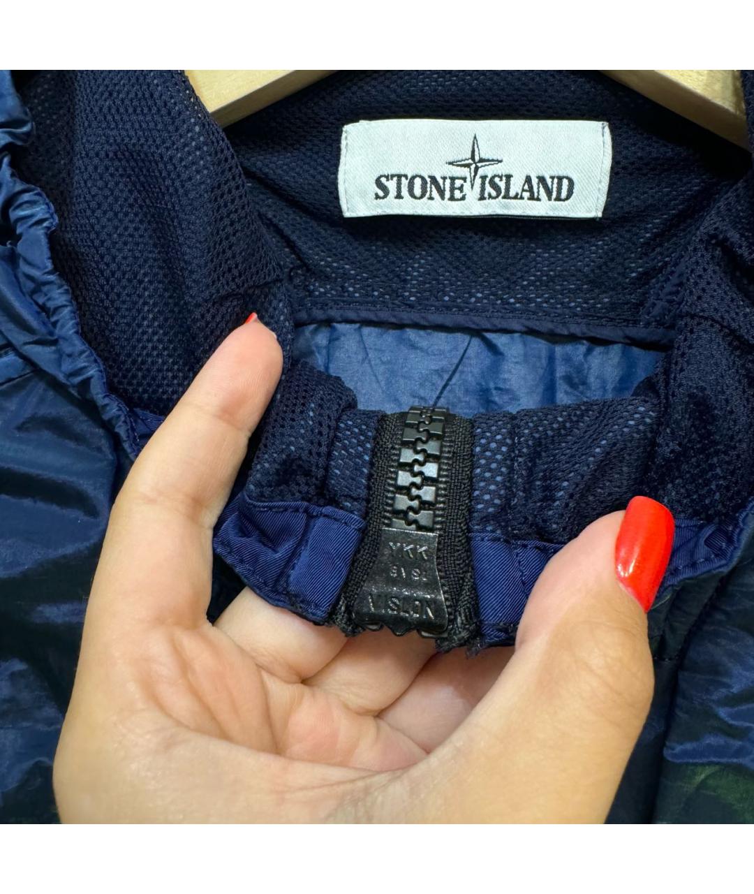 STONE ISLAND Синяя полиэстеровая куртка, фото 3