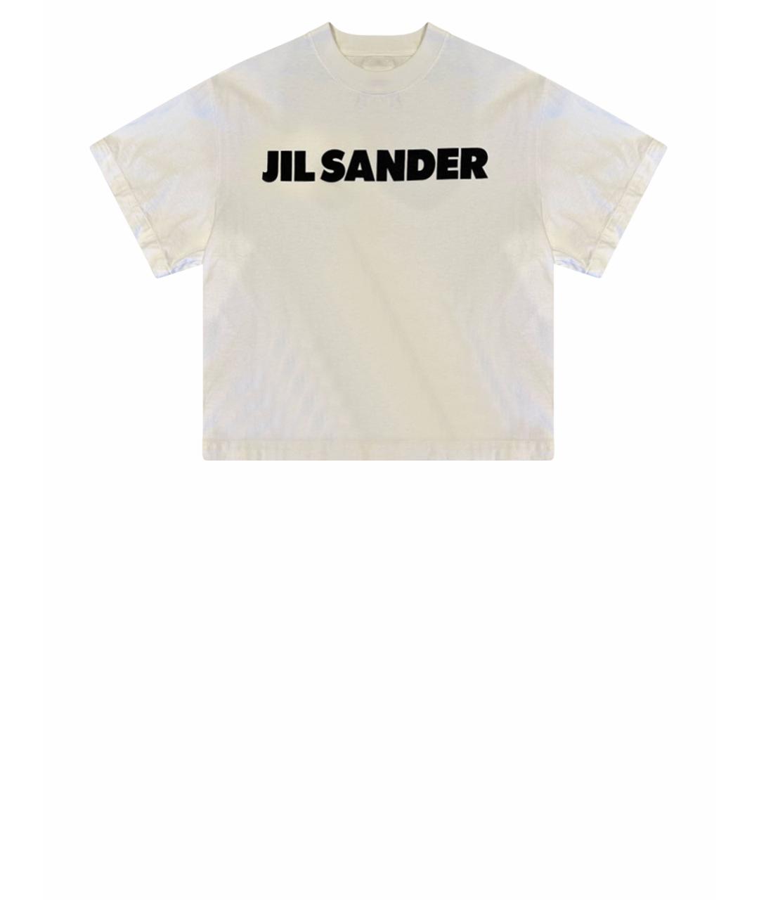 JIL SANDER Белая хлопковая футболка, фото 1