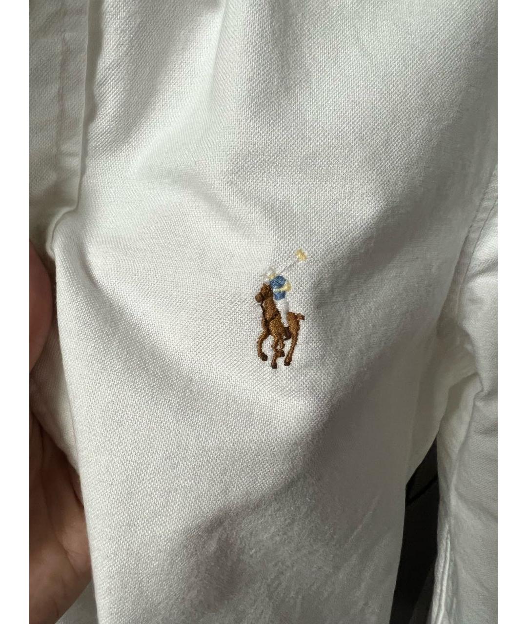 POLO RALPH LAUREN Белая хлопковая рубашка, фото 4