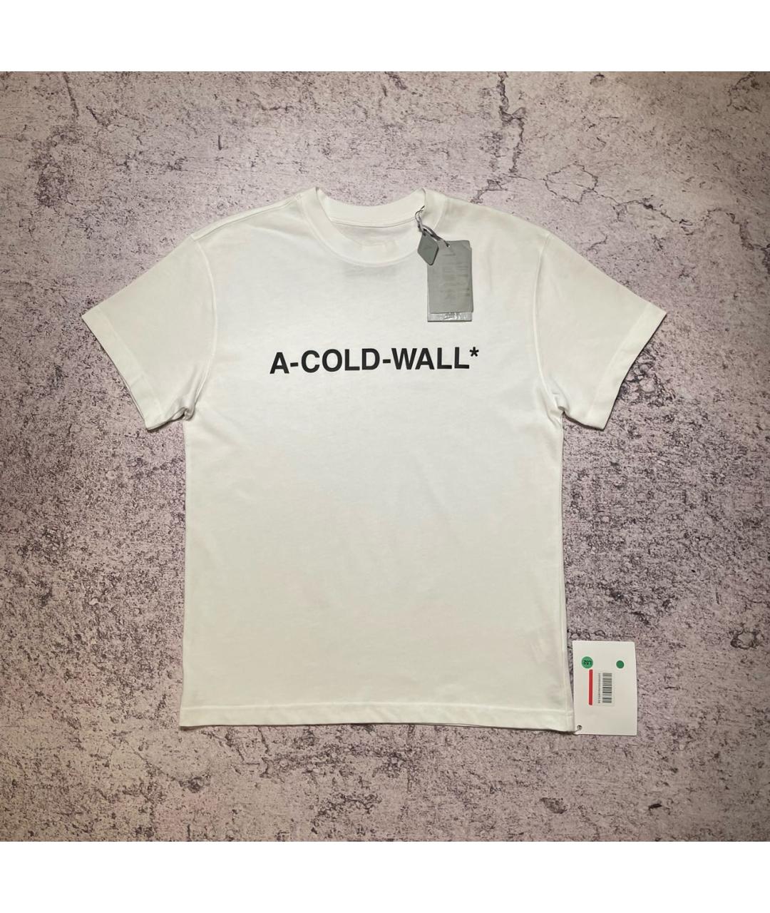 A-COLD-WALL* Белая хлопковая футболка, фото 9