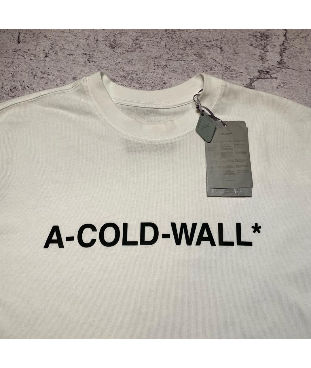 A-COLD-WALL* Белая хлопковая футболка, фото 3