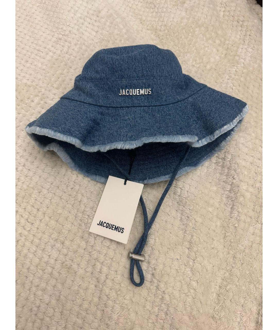 JACQUEMUS Голубая хлопковая панама, фото 4