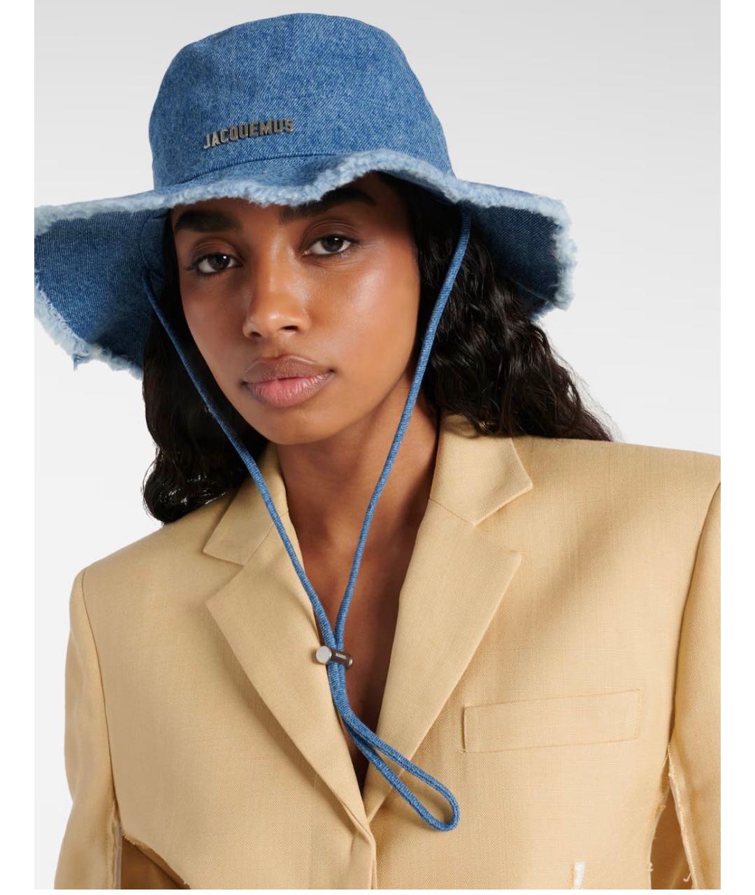 JACQUEMUS Голубая хлопковая панама, фото 6