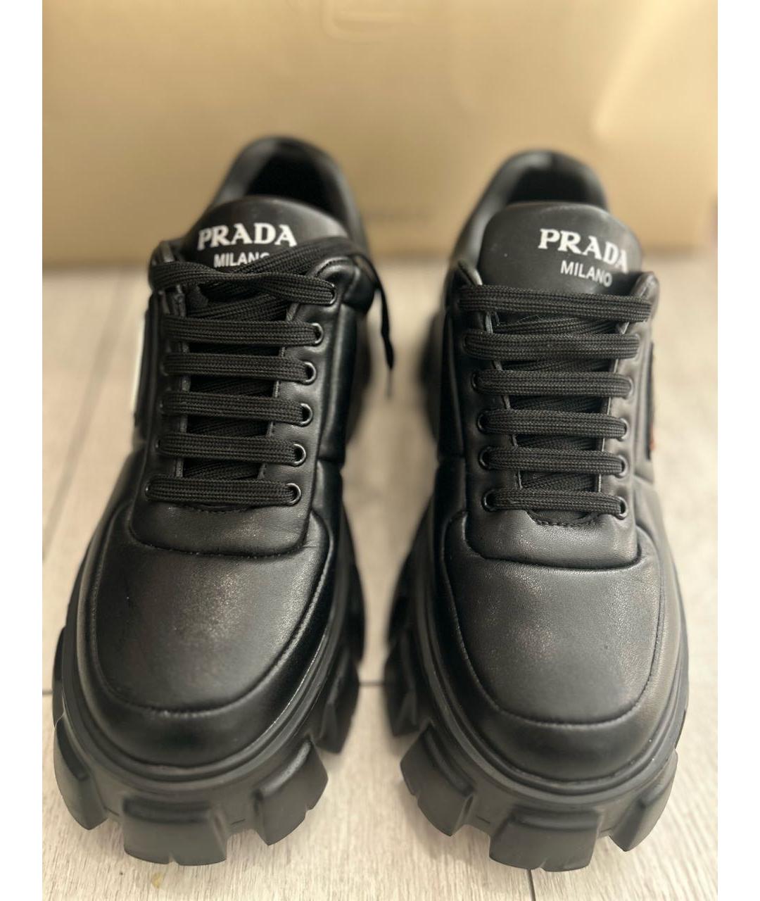 PRADA Черные кожаные лоферы, фото 2