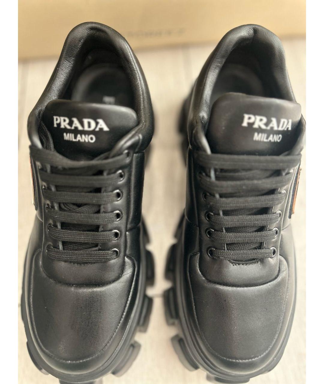 PRADA Черные кожаные лоферы, фото 3