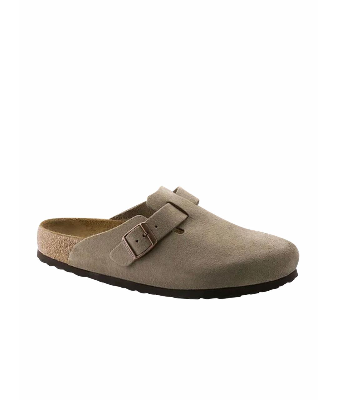 BIRKENSTOCK Серые замшевые сабо, фото 1