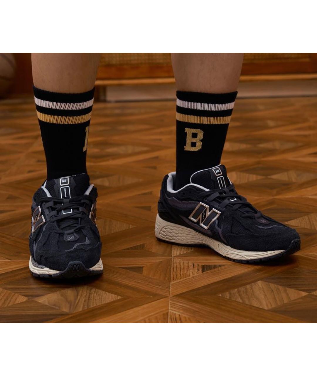 NEW BALANCE Черные замшевые низкие кроссовки / кеды, фото 3