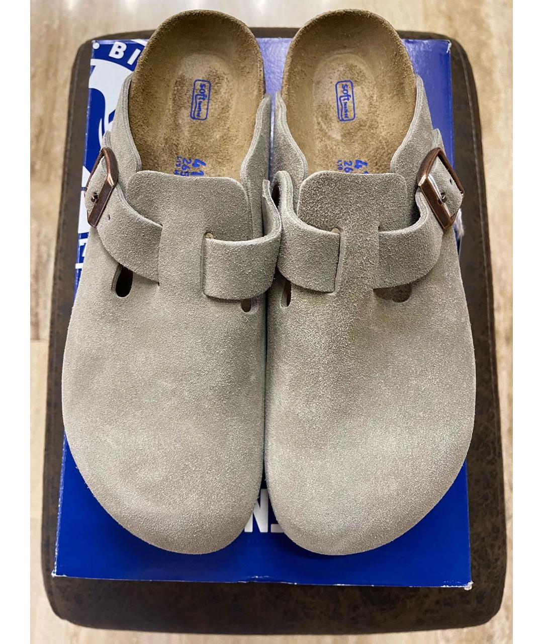 BIRKENSTOCK Серые замшевые сабо, фото 4