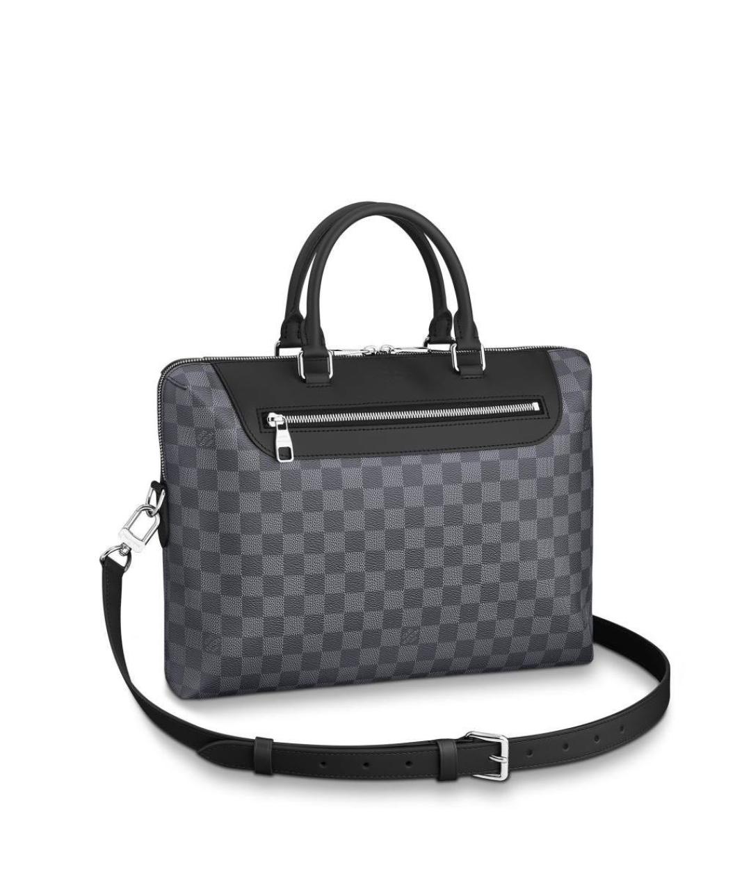 LOUIS VUITTON Антрацитовый портфель, фото 1