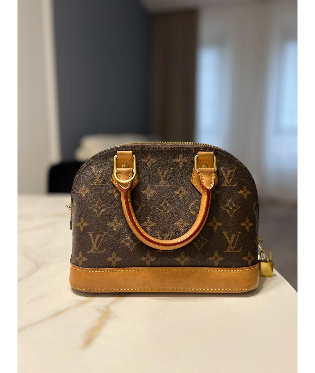 LOUIS VUITTON Коричневая сумка с короткими ручками, фото 2