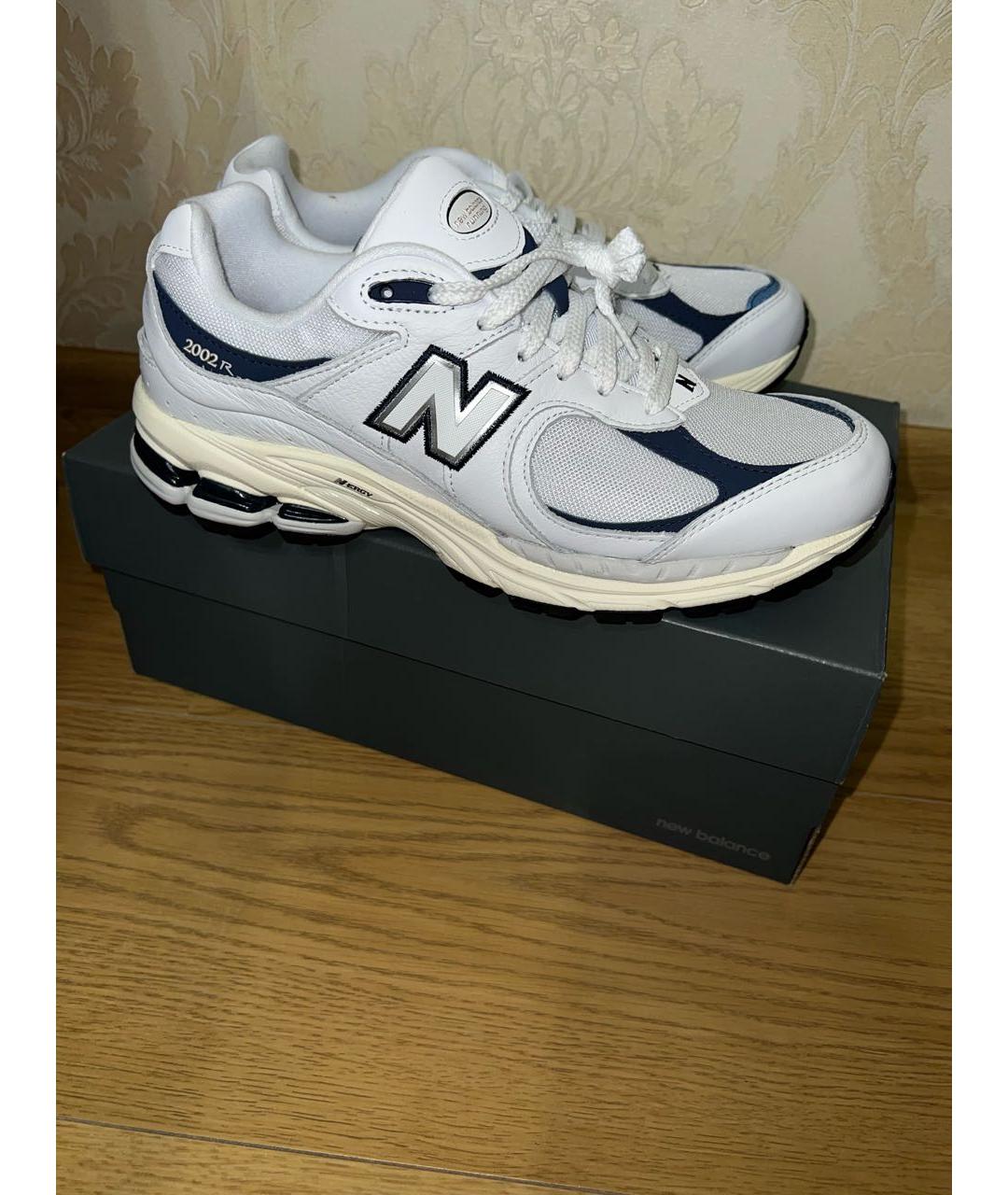 NEW BALANCE Белые кожаные низкие кроссовки / кеды, фото 3