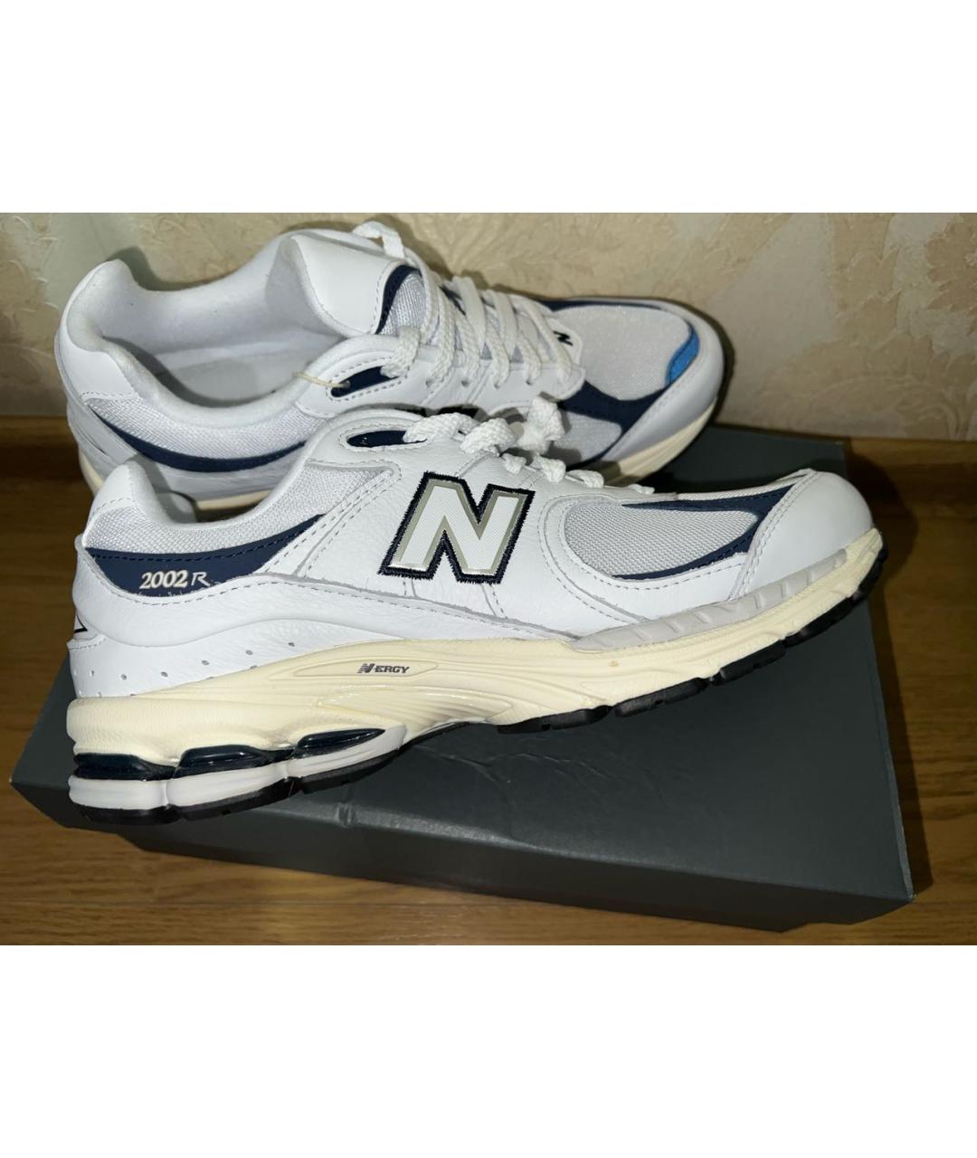 NEW BALANCE Белые кожаные низкие кроссовки / кеды, фото 4