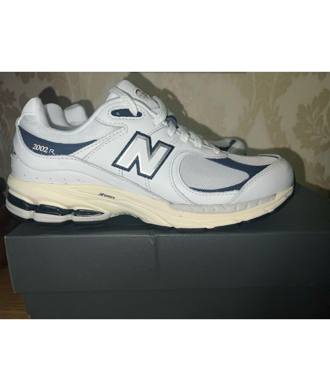 NEW BALANCE Белые кожаные низкие кроссовки / кеды, фото 5