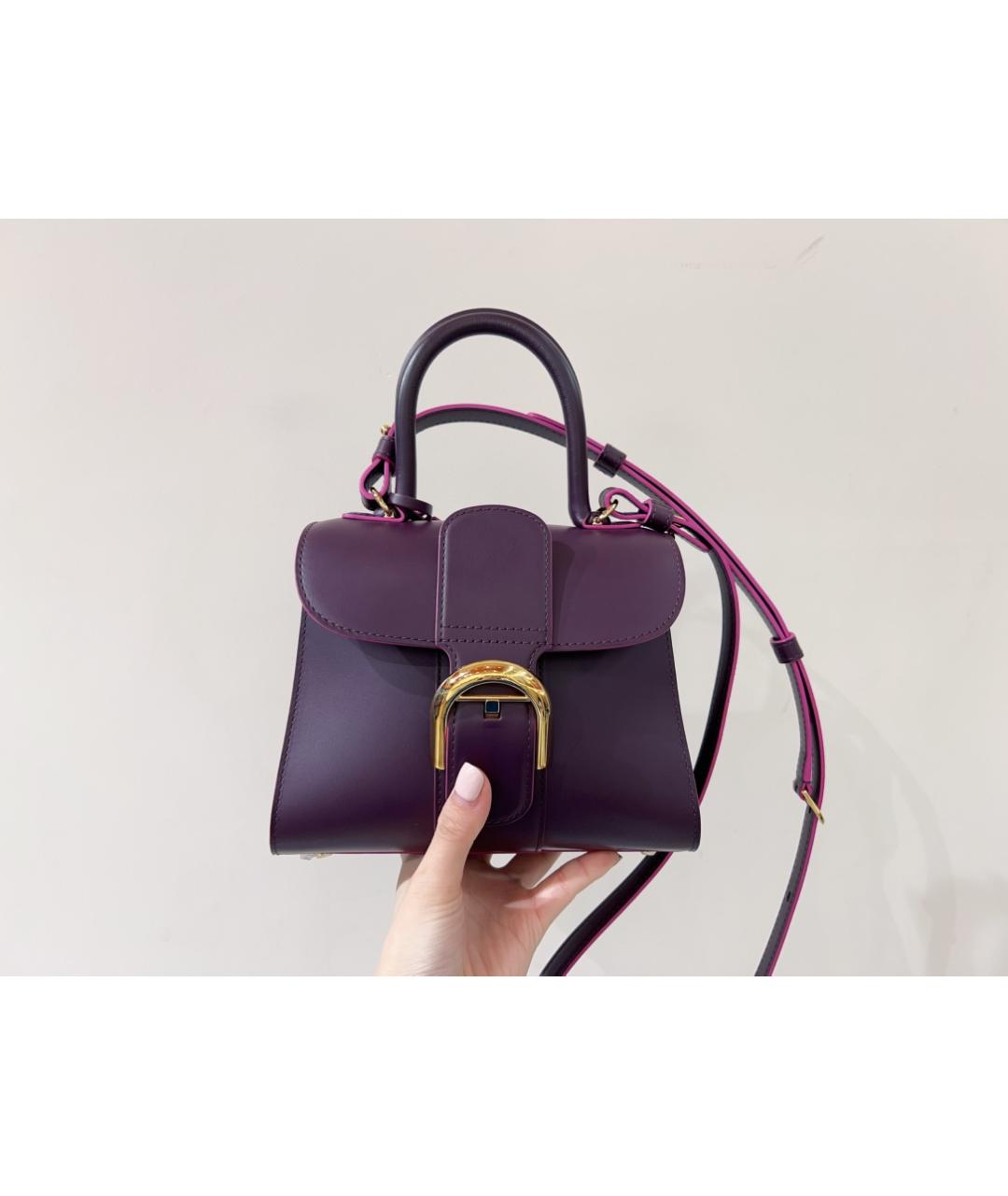 DELVAUX Фиолетовая кожаная сумка через плечо, фото 2