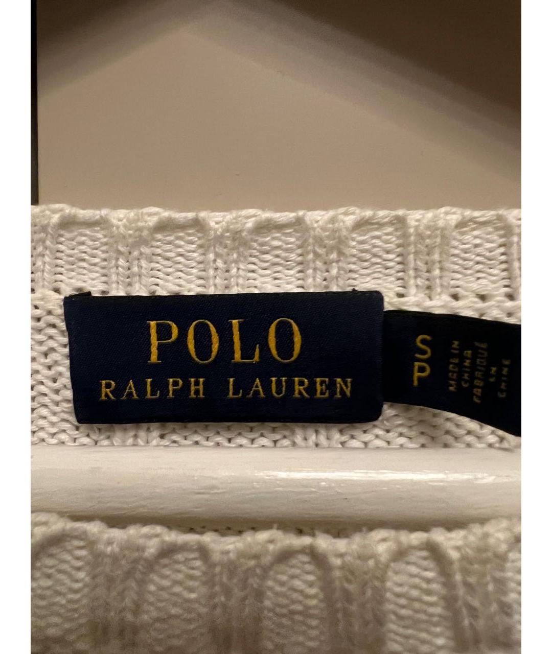 POLO RALPH LAUREN Белый хлопковый джемпер / свитер, фото 3