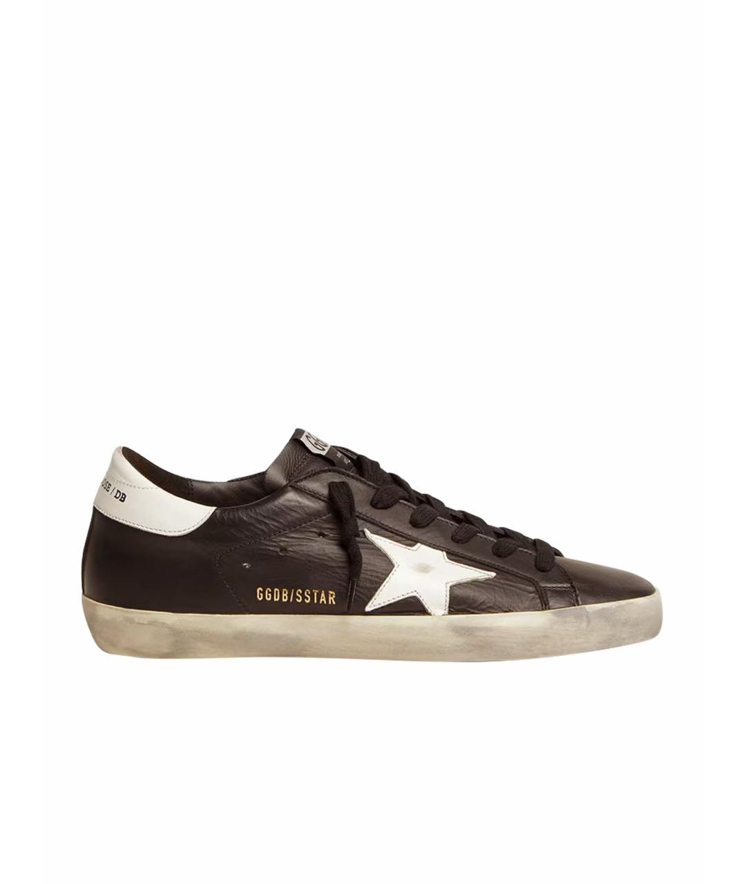 GOLDEN GOOSE DELUXE BRAND Черные кожаные кеды, фото 1