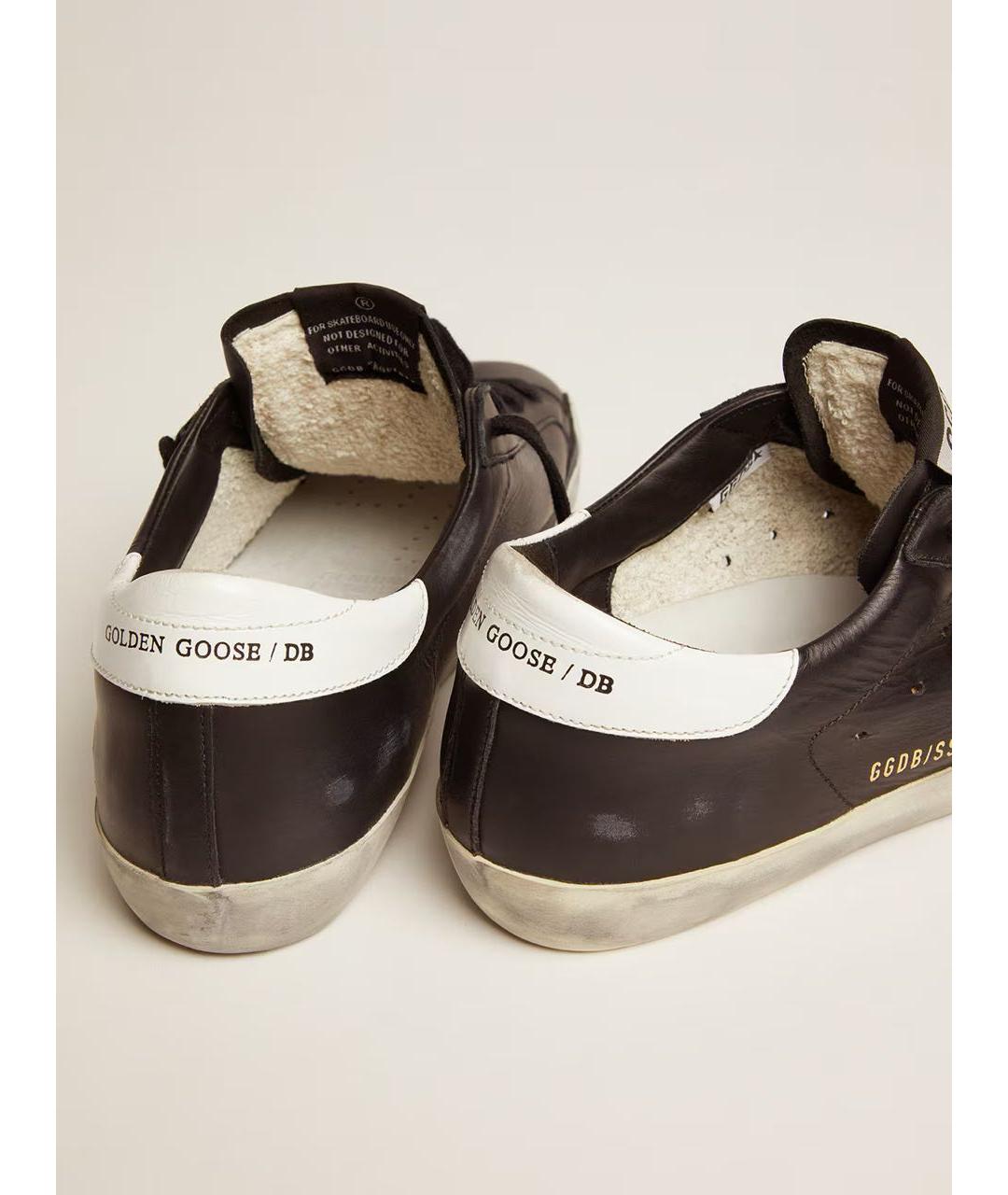 GOLDEN GOOSE DELUXE BRAND Черные кожаные кеды, фото 3