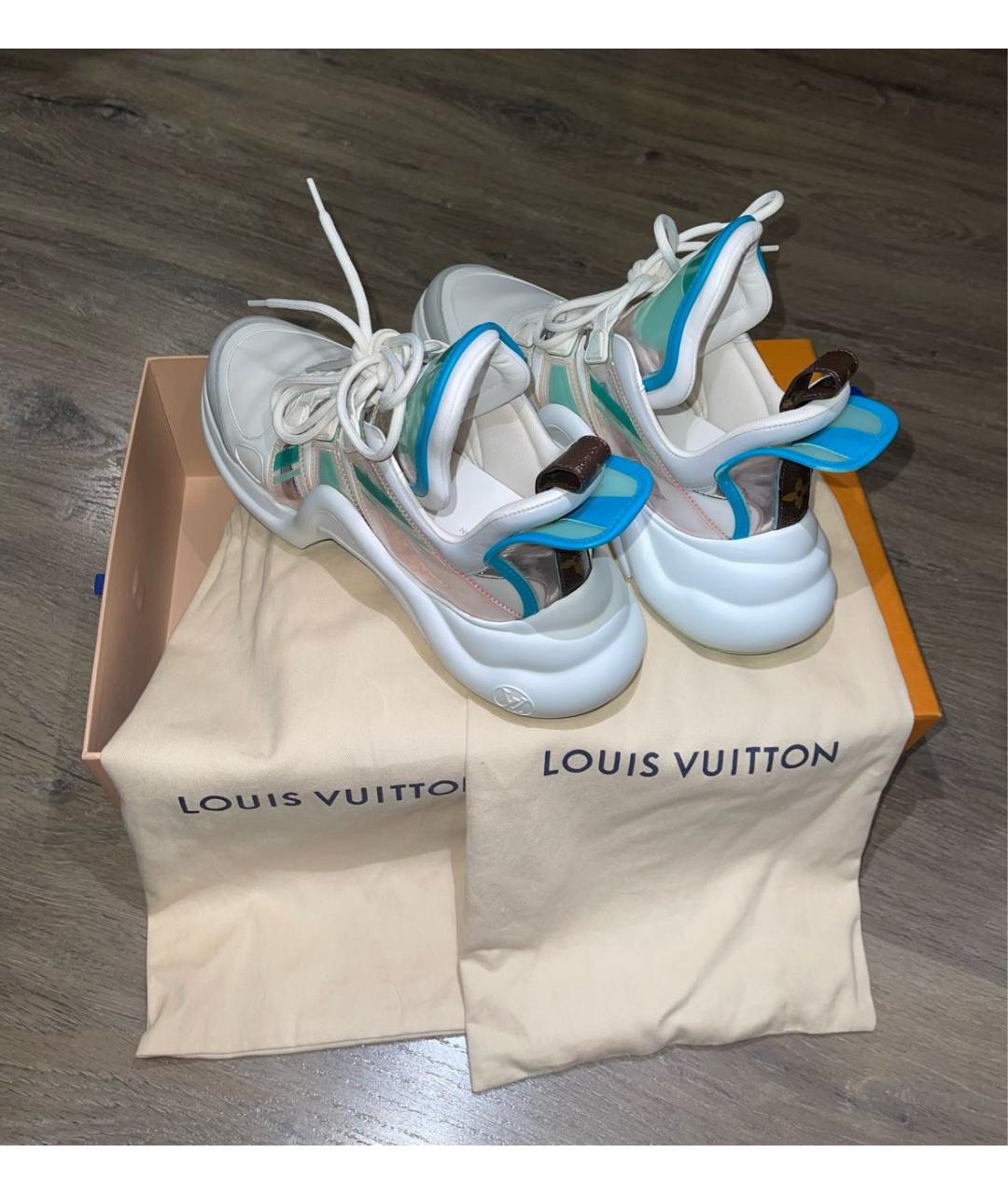 LOUIS VUITTON Белые кроссовки, фото 5