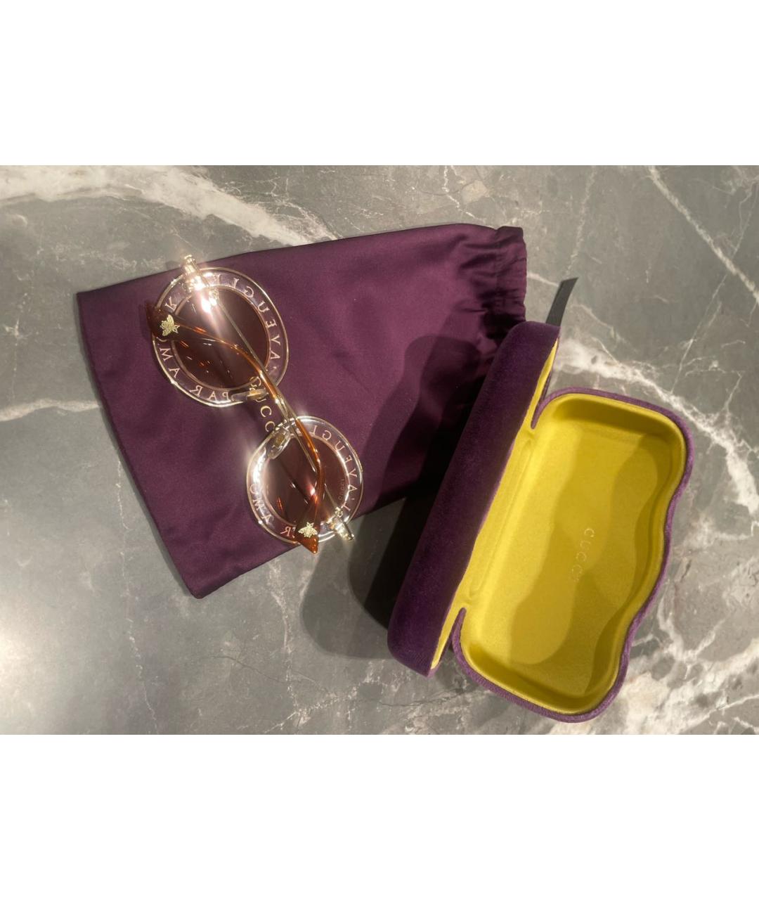 GUCCI Розовые солнцезащитные очки, фото 3