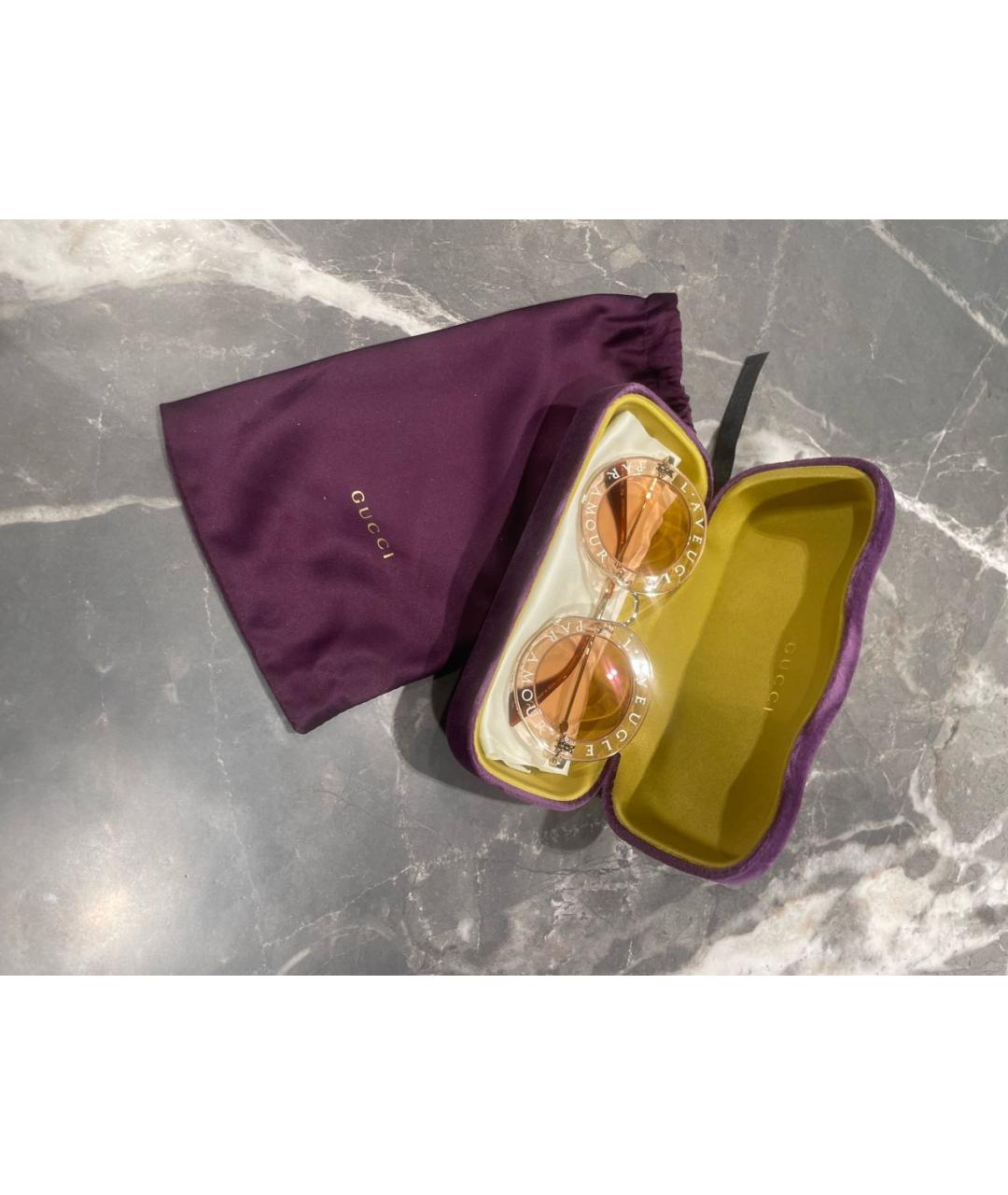 GUCCI Розовые солнцезащитные очки, фото 2