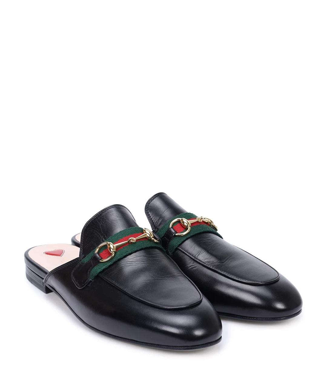 GUCCI Черные мюли, фото 2