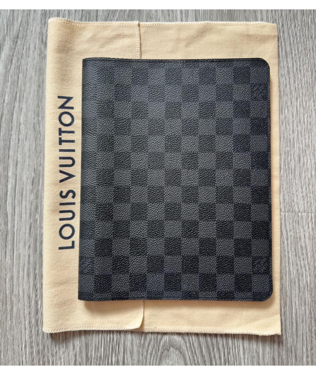 LOUIS VUITTON Антрацитовая папка для документов, фото 2