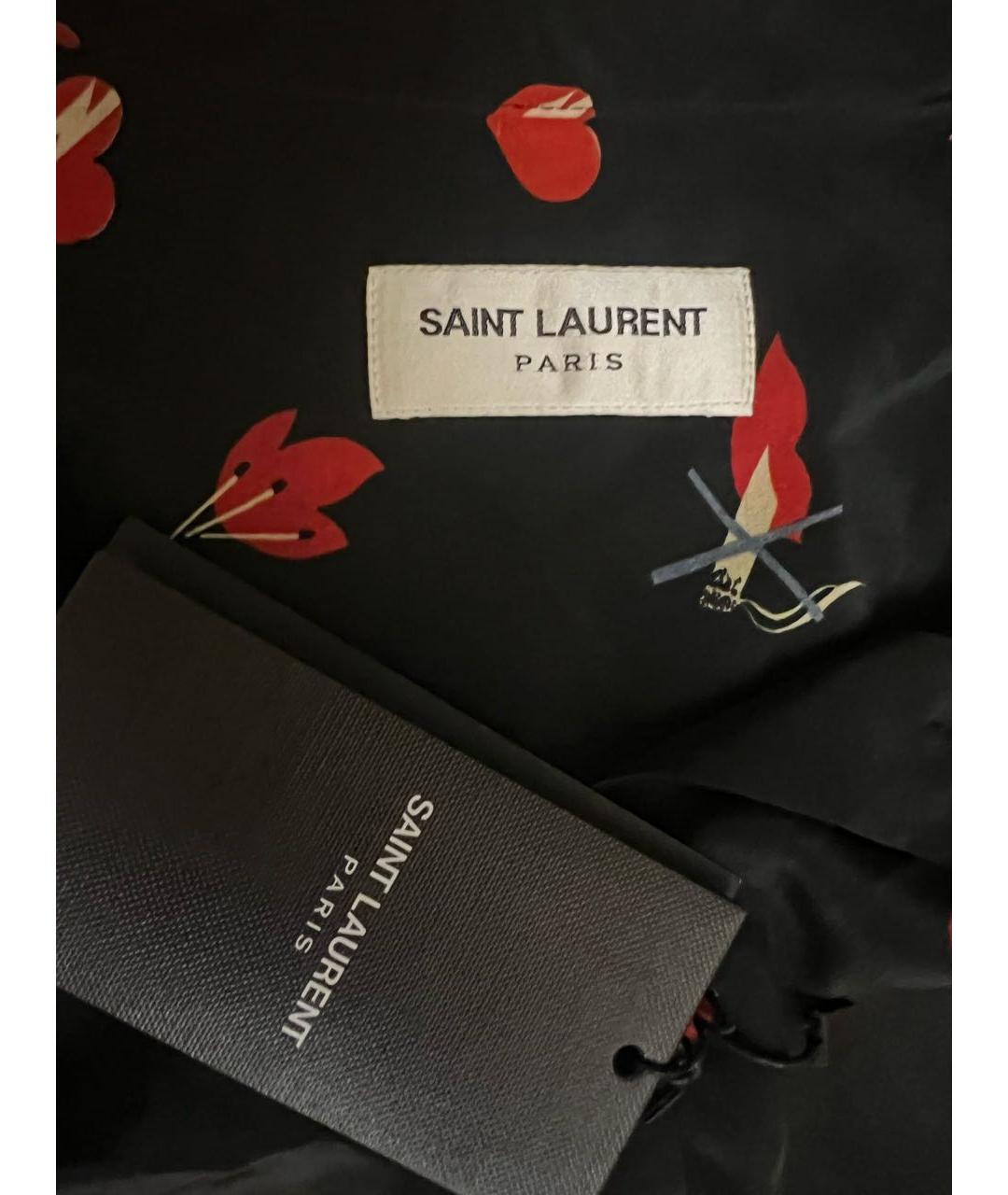 SAINT LAURENT Черная шелковая блузы, фото 3