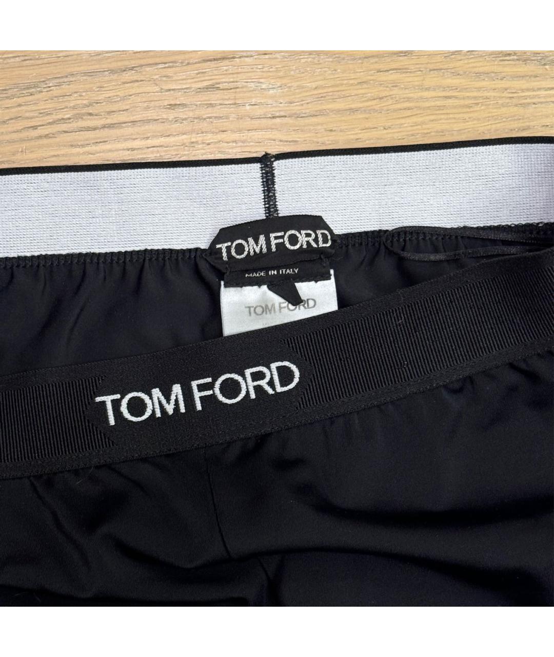 TOM FORD Черные полиамидовые леггинсы и велосипедки, фото 4