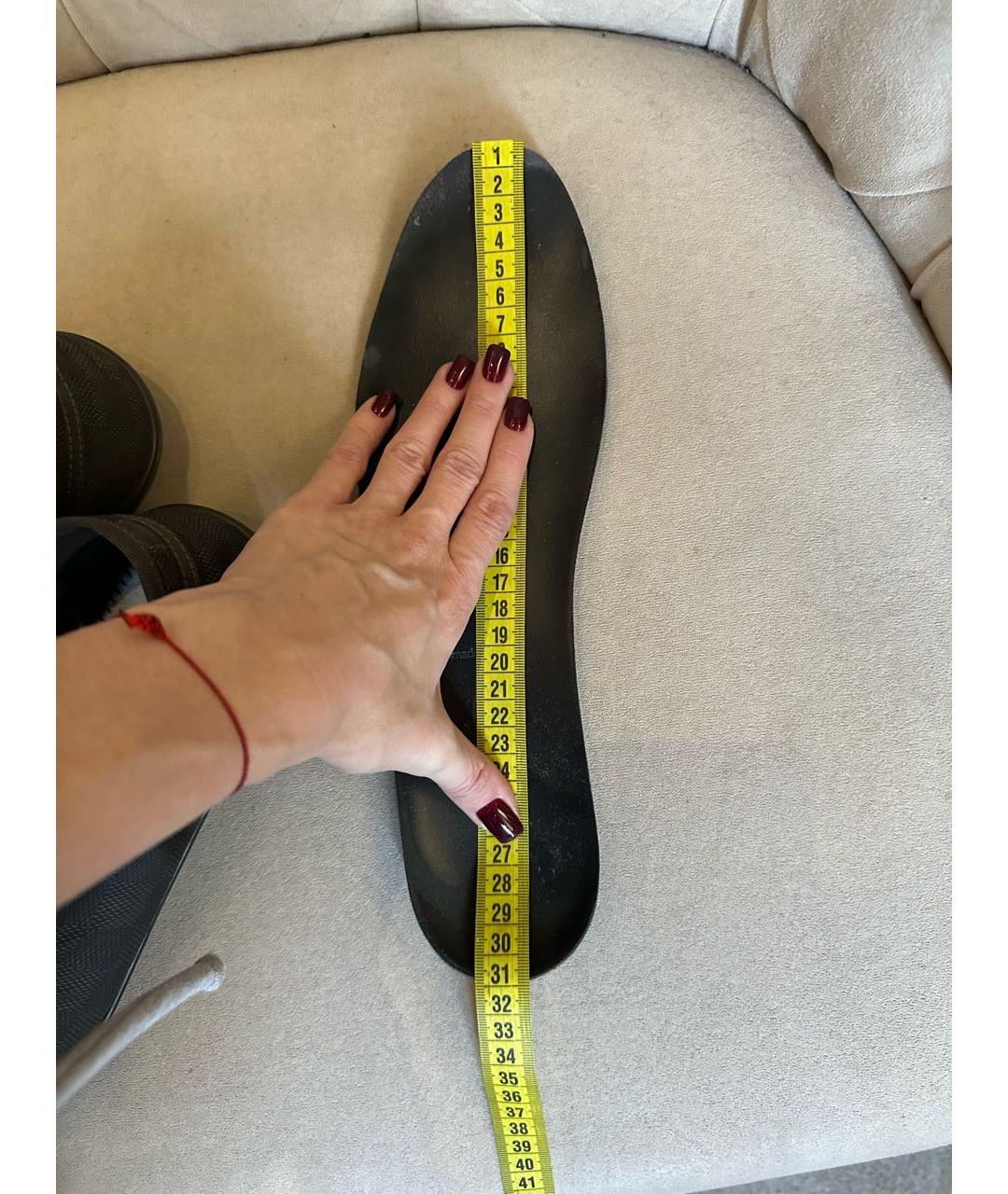 LOUIS VUITTON Антрацитовые низкие кроссовки / кеды, фото 5