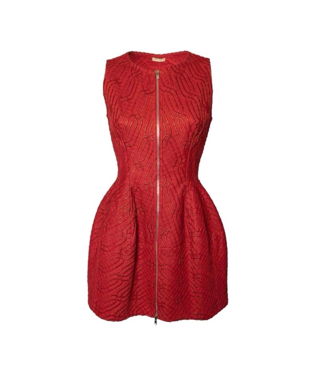 ALAIA Красное хлопковое повседневное платье, фото 1