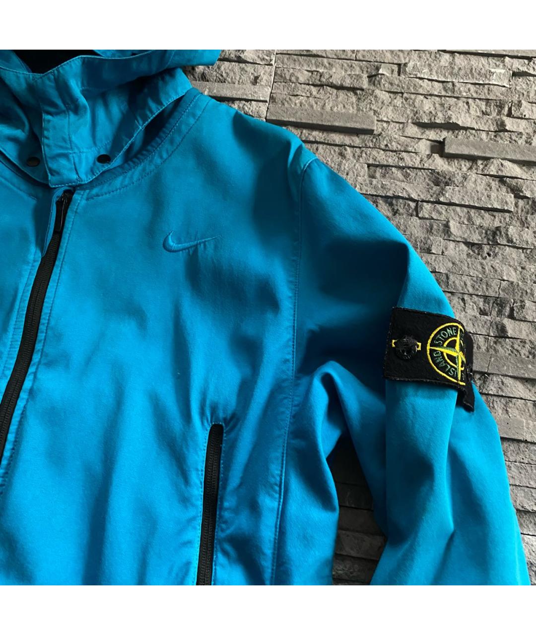 STONE ISLAND Голубая полиэстеровая куртка, фото 2