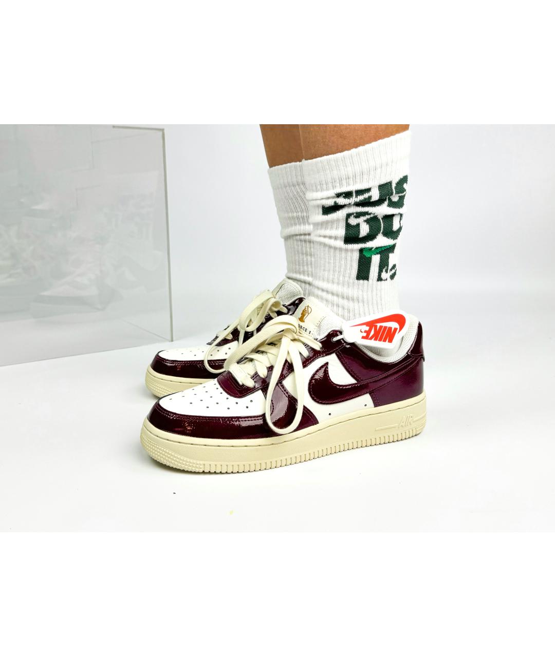 NIKE Бордовые кожаные кеды, фото 7